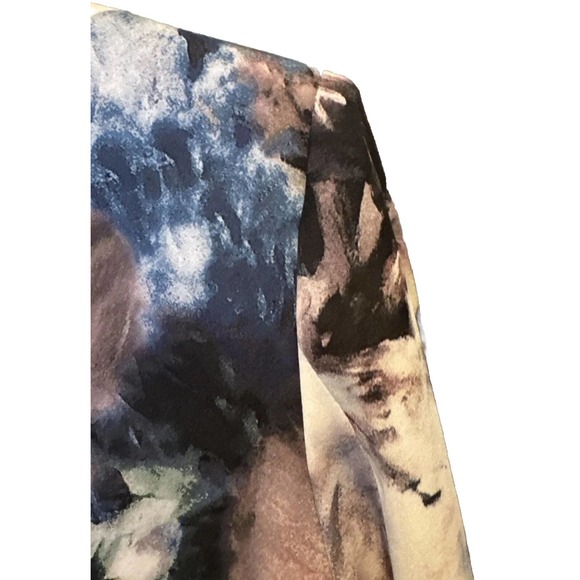 Haute Hippie Watercolor Silk Cropped Tuxedo Blazer Size 8 - Picture 9 of 9